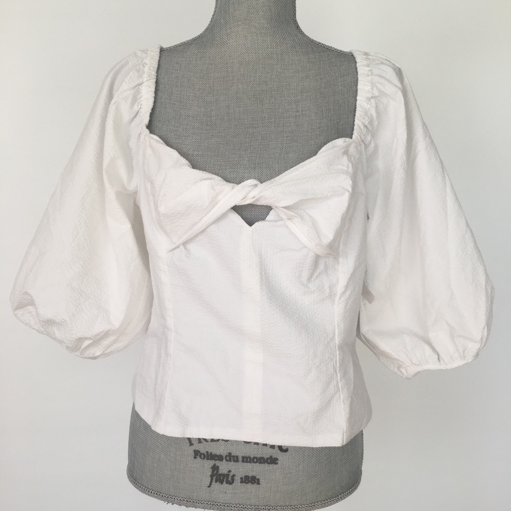 NWT 1.State White crop top